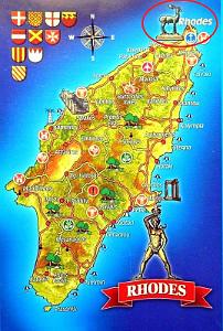 002- Carte ile de Rhodes